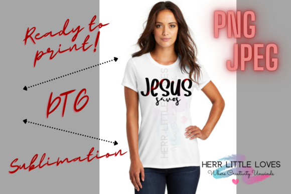 Modern Jesus Saves Graphic Design